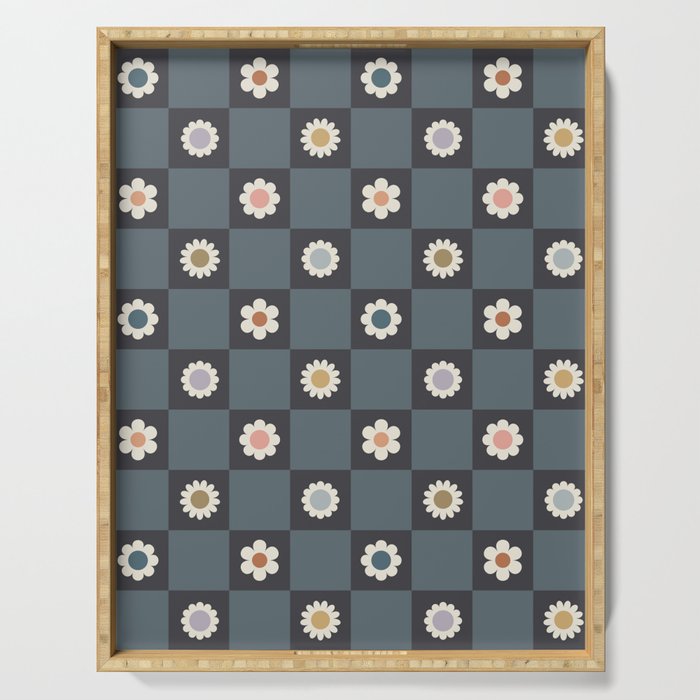 Daisy Checkerboard Serving Tray Gallery Image 1