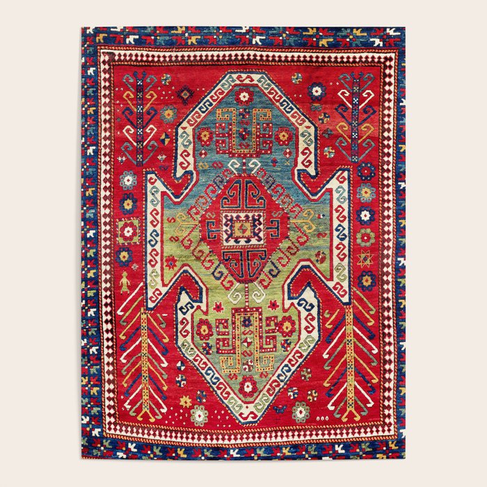 Sevan Kazak Southwest Caucasus Rug Print Poster Gallery Image 1