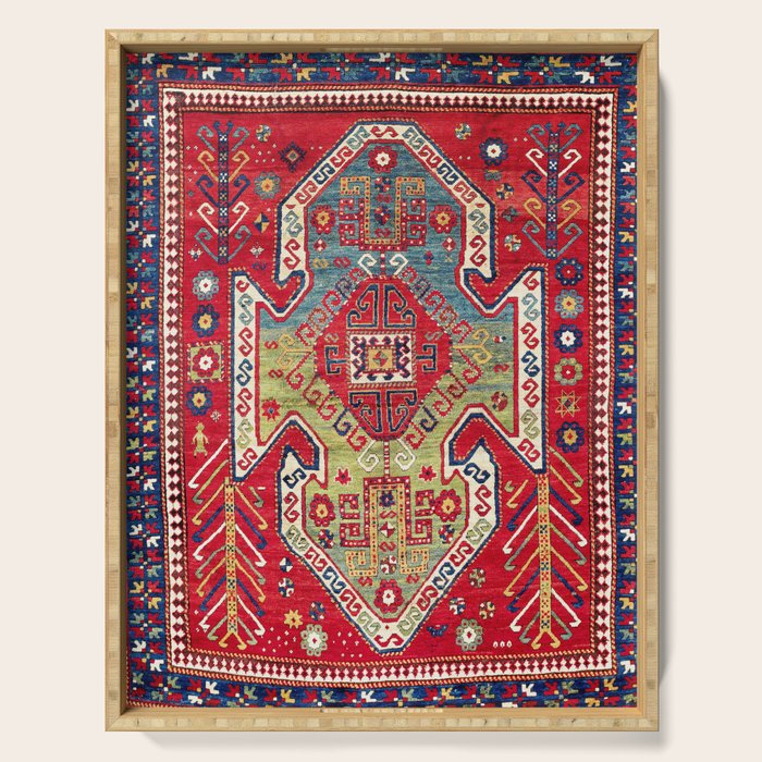 Sevan Kazak Southwest Caucasus Rug Print Serving Tray Gallery Image 1