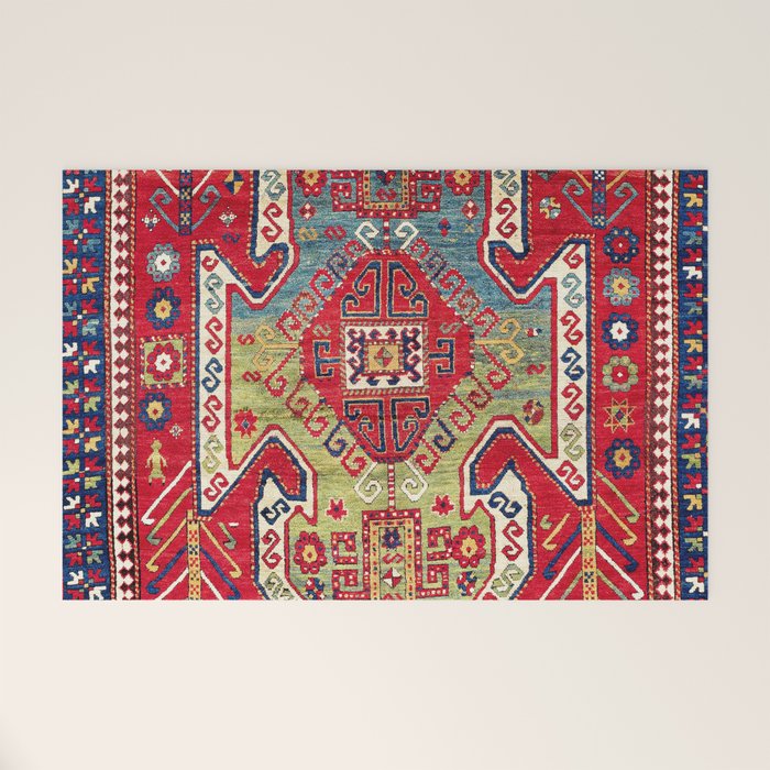Sevan Kazak Southwest Caucasus Rug Print Welcome Mat Gallery Image 1