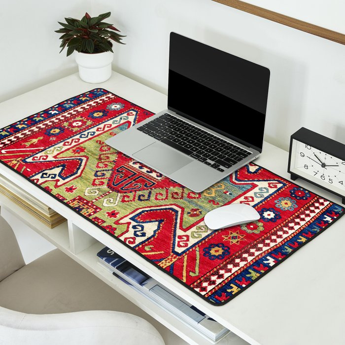 Sevan Kazak Southwest Caucasus Rug Print Desk Mat Gallery Image 2
