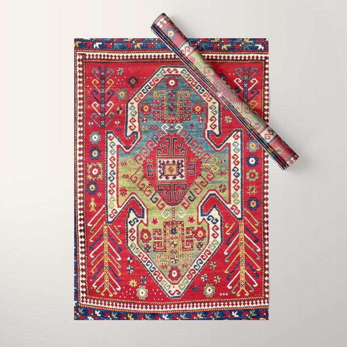 Sevan Kazak Southwest Caucasus Rug Print Wrapping Paper Gallery Image 1