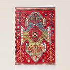 Sevan Kazak Southwest Caucasus Rug Print Stationery Card Gallery Image 2