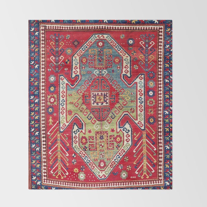 Sevan Kazak Southwest Caucasus Rug Print Throw Blanket Gallery Image 2