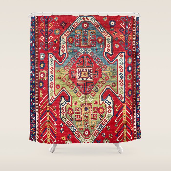 Sevan Kazak Southwest Caucasus Rug Print Shower Curtain Gallery Image 1