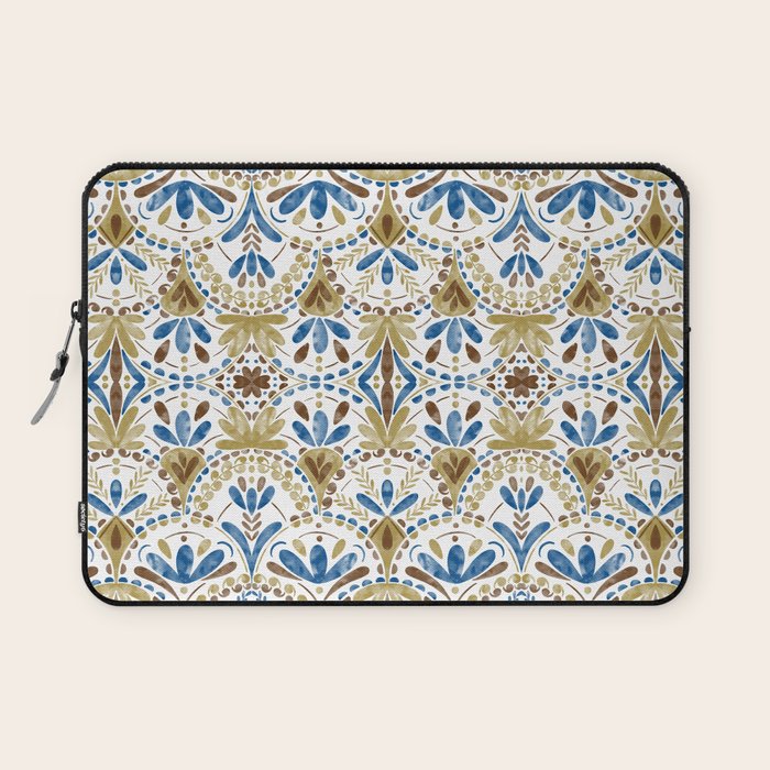 Whimsical Botanical Tile Laptop Sleeve Gallery Image 1