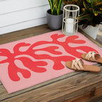 Red Salsa: Matisse Paper Cutouts 07 Outdoor Rug Gallery Image 2