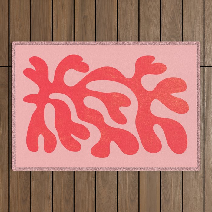 Red Salsa: Matisse Paper Cutouts 07 Outdoor Rug Gallery Image 1