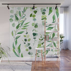 Nature Green Eucalyptus Leaves  Wall Mural Gallery Image 1