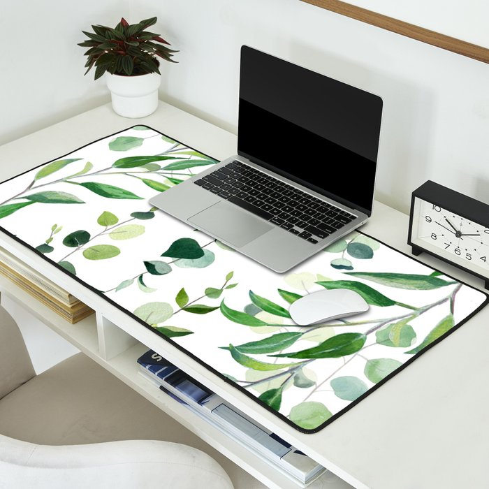 Nature Green Eucalyptus Leaves  Desk Mat Gallery Image 2