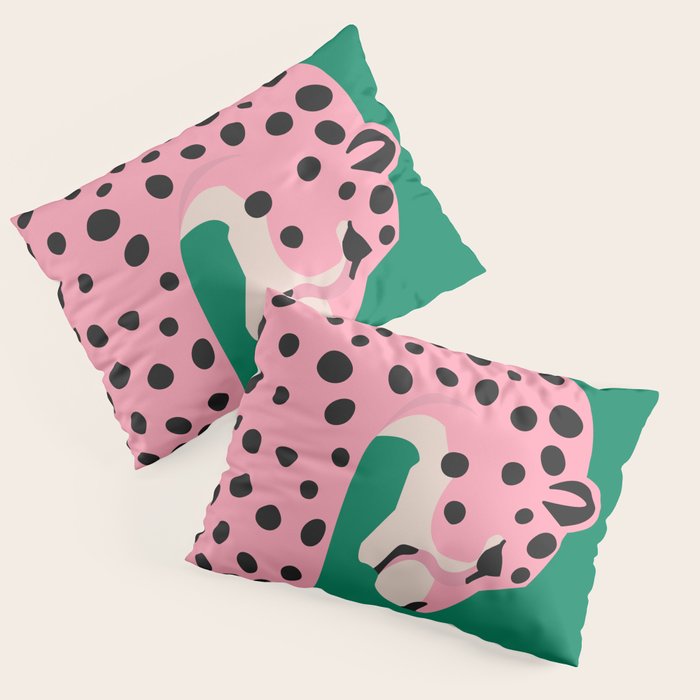 The Stare 3: Pink Cheetah Edition Pillow Sham Gallery Image 3