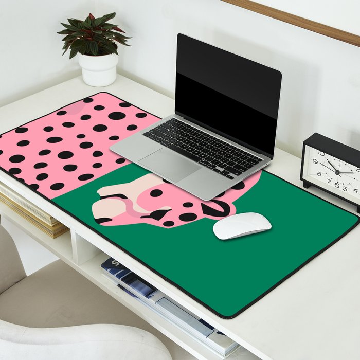 The Stare 3: Pink Cheetah Edition Desk Mat Gallery Image 2