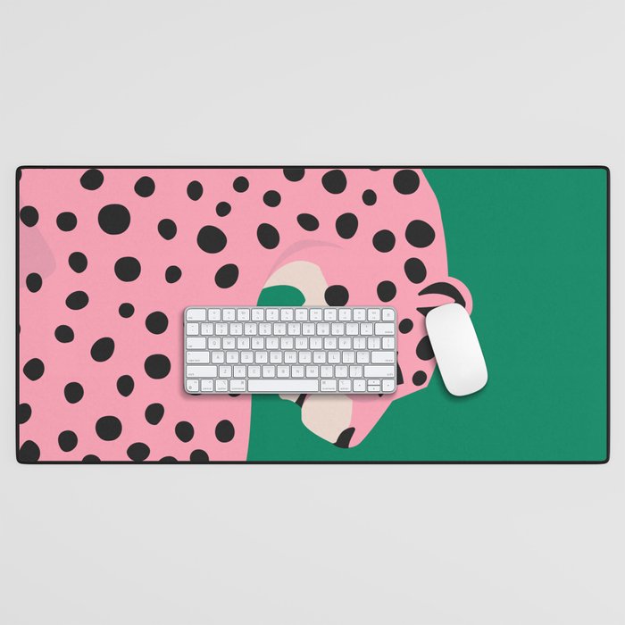 The Stare 3: Pink Cheetah Edition Desk Mat Gallery Image 1