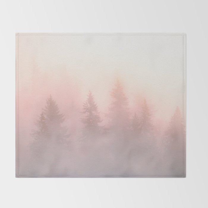 Foggy Forest Adventure - Mountain Woods Wanderlust Throw Blanket Gallery Image 2