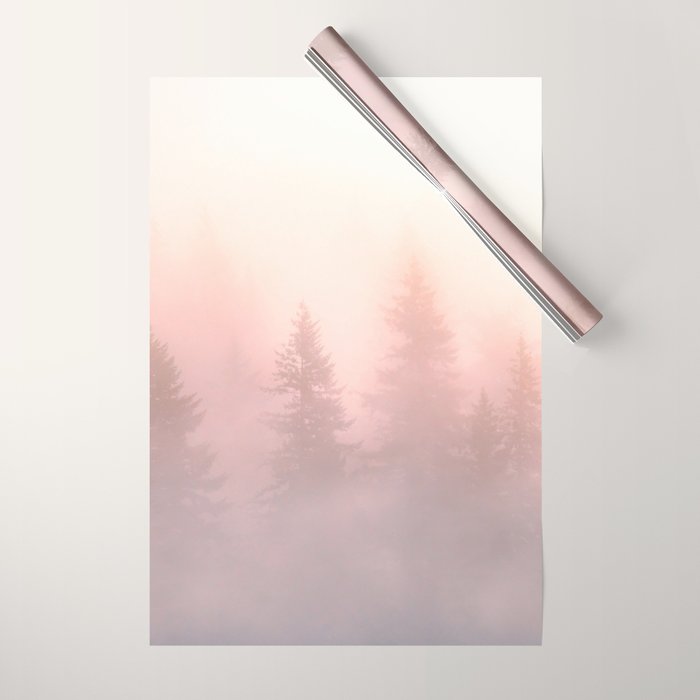 Foggy Forest Adventure - Mountain Woods Wanderlust Wrapping Paper Gallery Image 1