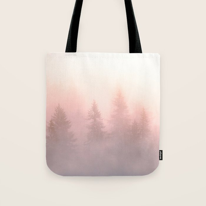 Foggy Forest Adventure - Mountain Woods Wanderlust Tote Bag Gallery Image 1