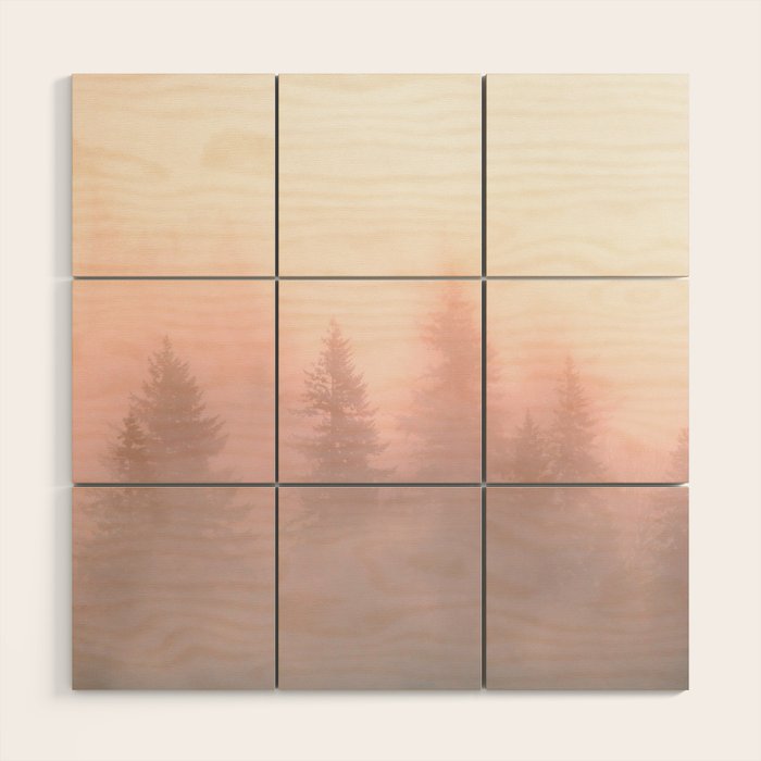 Foggy Forest Adventure - Mountain Woods Wanderlust Wood Wall Art Gallery Image 1