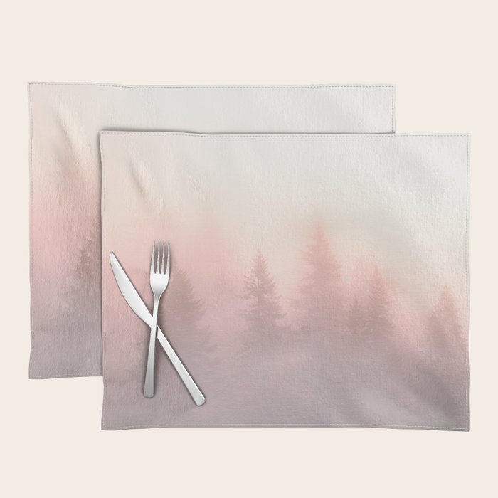 Foggy Forest Adventure - Mountain Woods Wanderlust Placemat Gallery Image 1