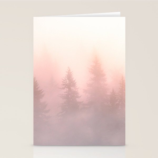 Foggy Forest Adventure - Mountain Woods Wanderlust Stationery Card Gallery Image 2