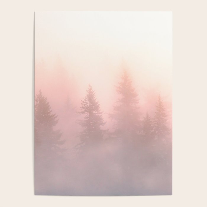 Foggy Forest Adventure - Mountain Woods Wanderlust Poster Gallery Image 1