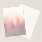 Foggy Forest Adventure - Mountain Woods Wanderlust Stationery Card Gallery Image 2