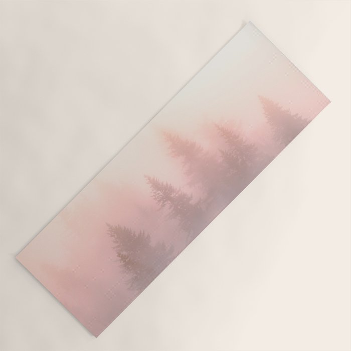 Foggy Forest Adventure - Mountain Woods Wanderlust Yoga Mat Gallery Image 1