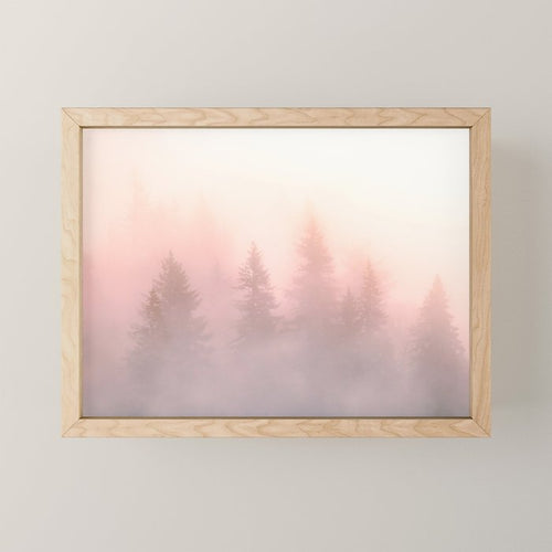 Foggy Forest Adventure - Mountain Woods Wanderlust Mini Art Print Gallery Image 1
