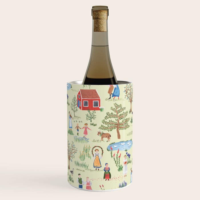 Swedish Folk Art - Midsummer Wine Chiller Gallery Image 1