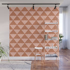 Triangular Lines in Terracotta and Blush Wall Mural Gallery Image 1
