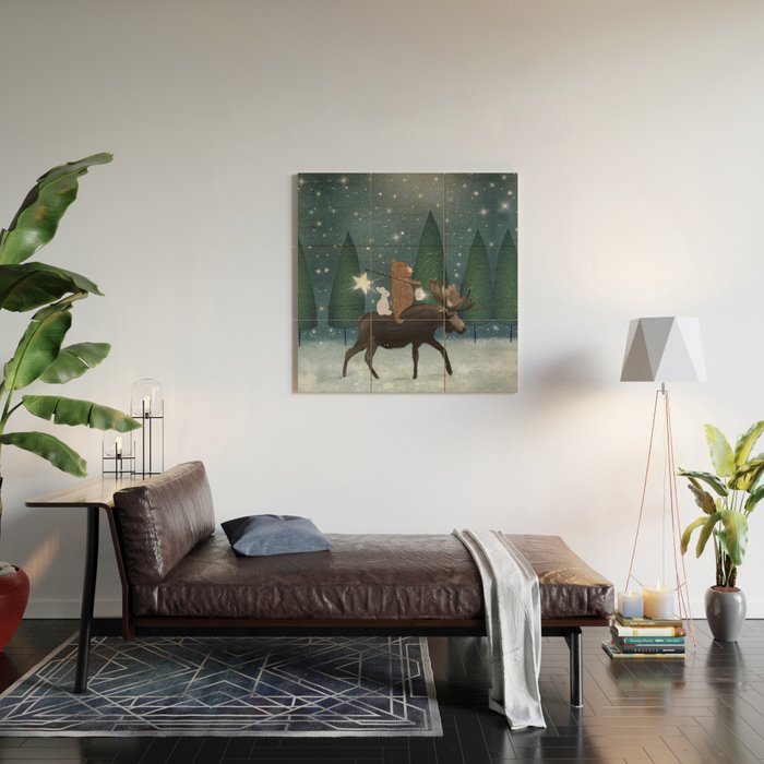 the elder moose Wood Wall Art Gallery Image 2