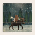 the elder moose Wood Wall Art Gallery Image 1