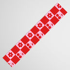 Cherry Flowers Pink & Red Checker Table Runner Gallery Image 3