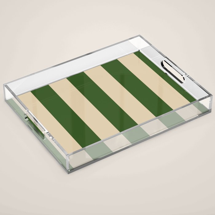 Sawdust and Pine Striped Harmony Acrylic Tray Gallery Image 1