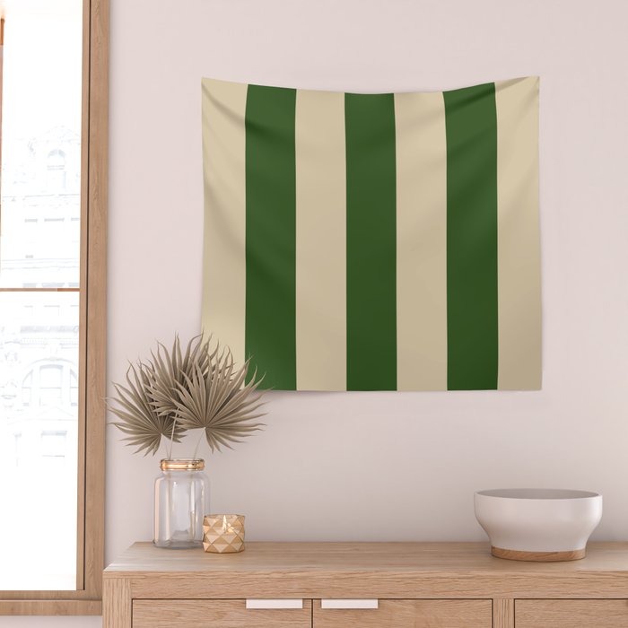 Sawdust and Pine Striped Harmony Wall Tapestry Gallery Image 2