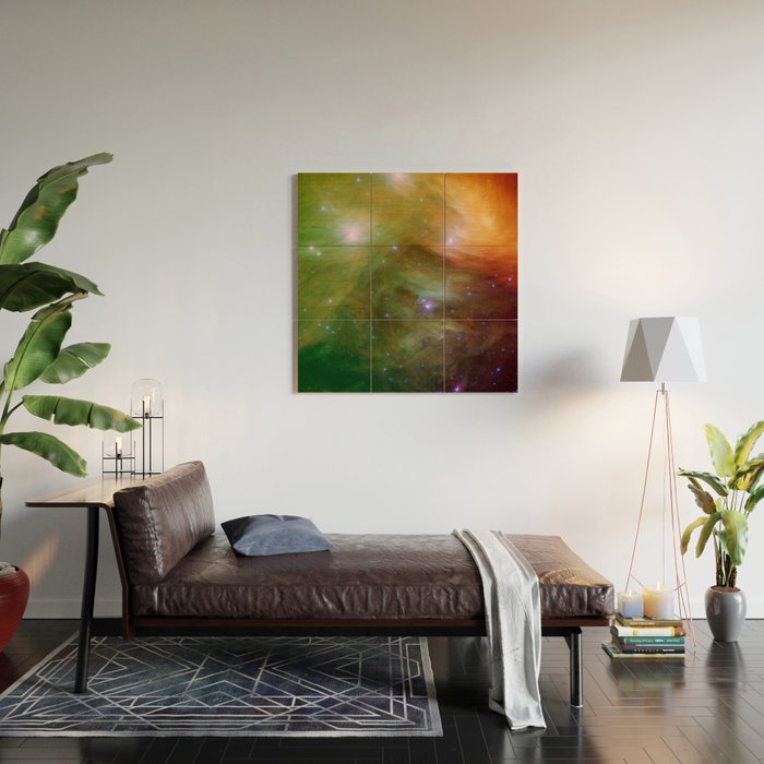 The Seven Sisters / Pleiades (Spitzer Space Telescope) Wood Wall Art Gallery Image 2