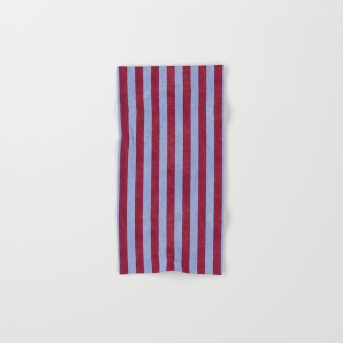 STRIPES - 005 - maroon and blue Bath Towel Gallery Image 1