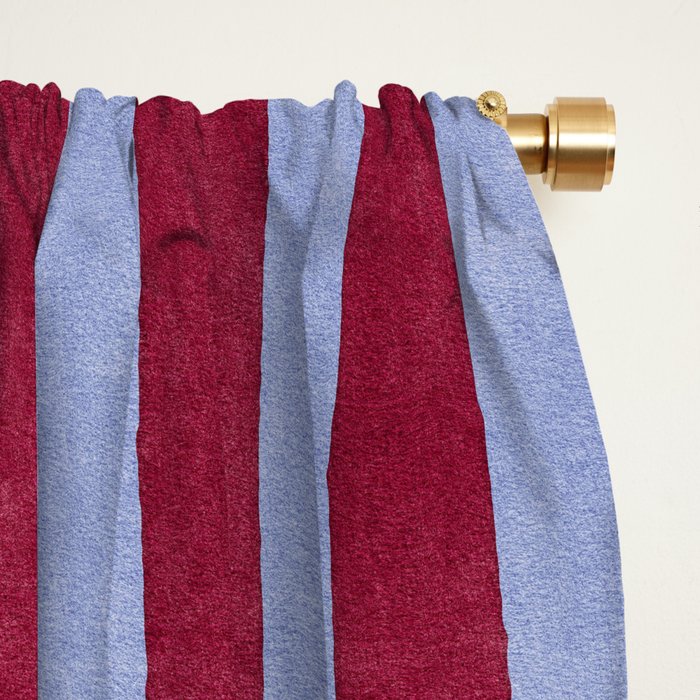 STRIPES - 005 - maroon and blue Window Curtain Gallery Image 2
