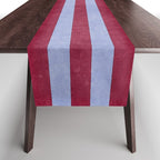 STRIPES - 005 - maroon and blue Table Runner Gallery Image 1