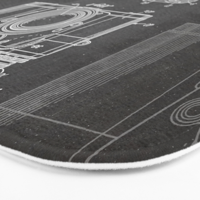 Camera Patent - Photography Art - Black Chalkboard Bath Mat Gallery Image 3