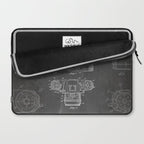 Camera Patent - Photography Art - Black Chalkboard Laptop Sleeve Gallery Image 2