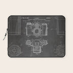 Camera Patent - Photography Art - Black Chalkboard Laptop Sleeve Gallery Image 1