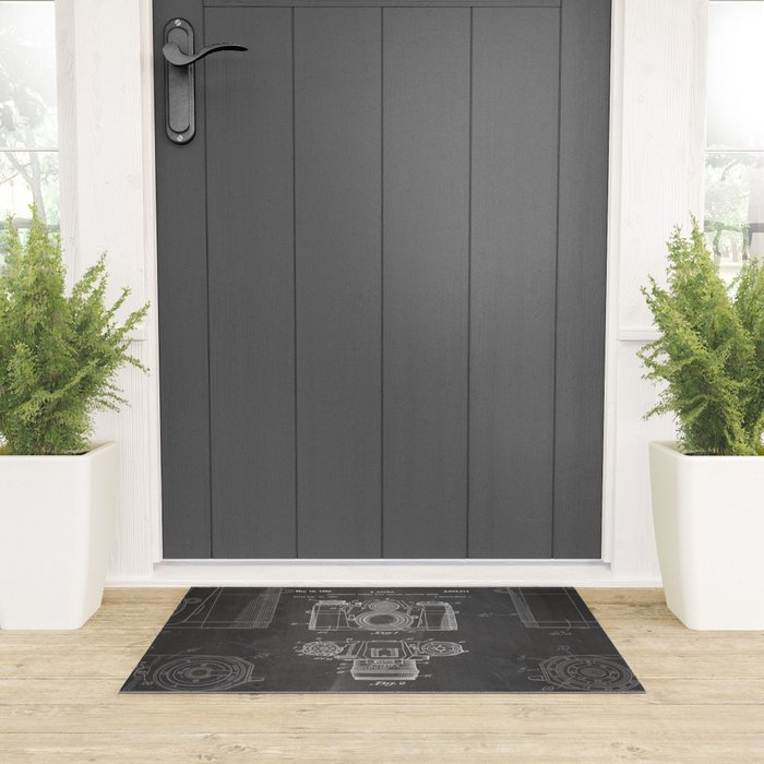 Camera Patent - Photography Art - Black Chalkboard Welcome Mat Gallery Image 3