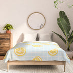 Vintage lemon fruit slice pattern Comforter Gallery Image 3