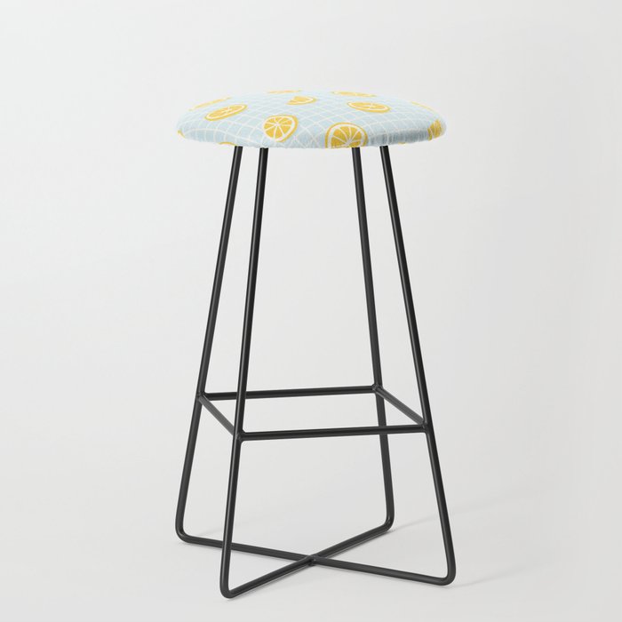 Vintage lemon fruit slice pattern Stool Gallery Image 1
