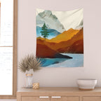 A sight by the river Wall Tapestry Gallery Image 2