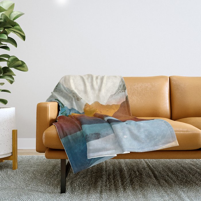 A sight by the river Throw Blanket Gallery Image 1