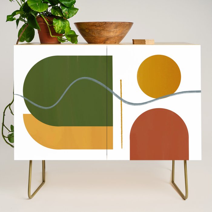 The Fall Edit - Abstract Autumnal Canvas Credenza Gallery Image 1