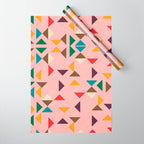 Triangle mod pink Wrapping Paper Gallery Image 1