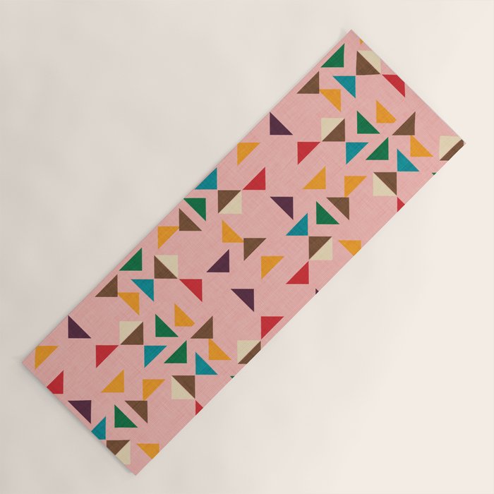 Triangle mod pink Yoga Mat Gallery Image 1