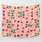 Triangle mod pink Wall Tapestry Gallery Image 4